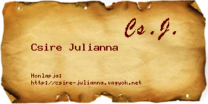 Csire Julianna névjegykártya